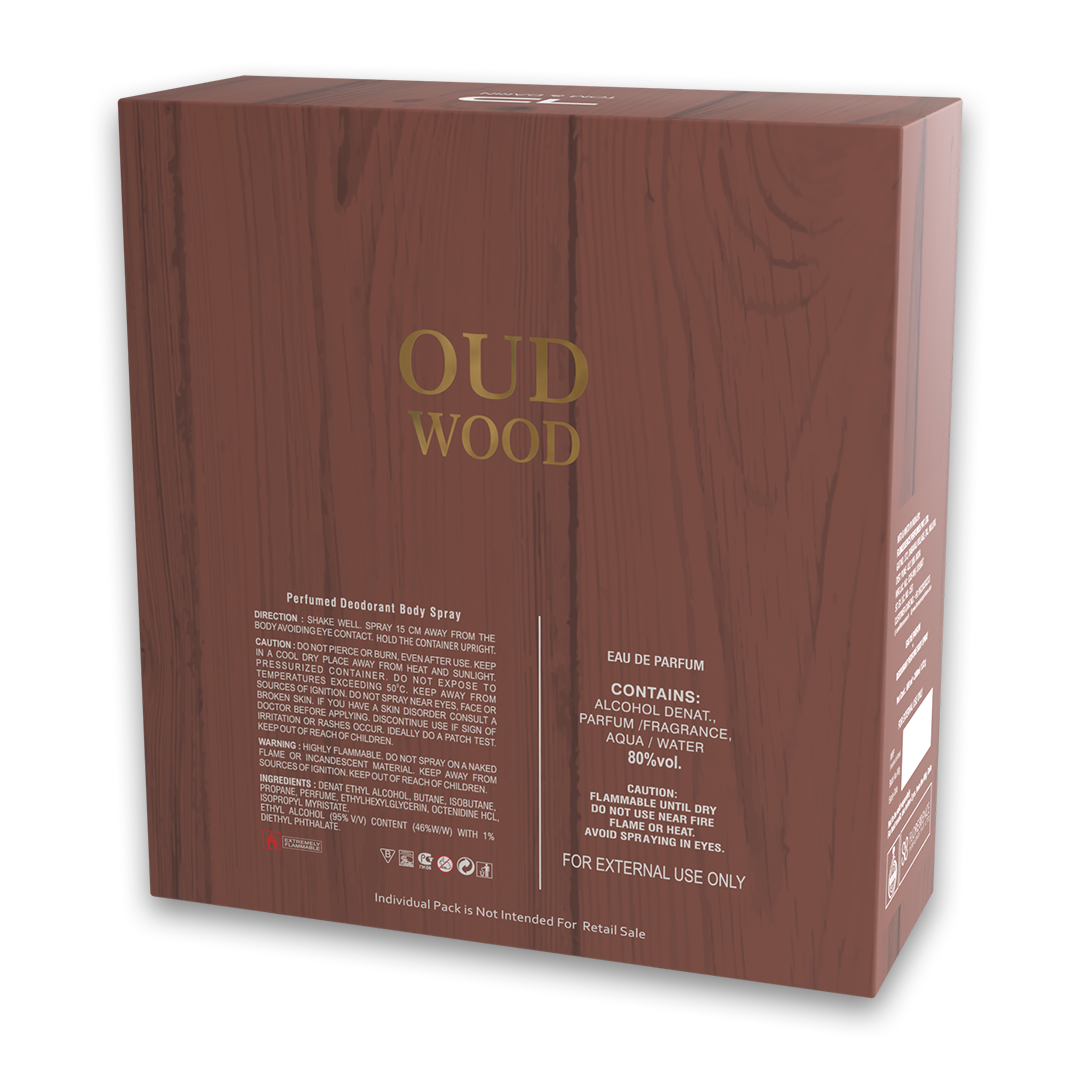 Tom & Darin Oud Wood Combo Set - Perfume 100ml + Deodorant 200ml